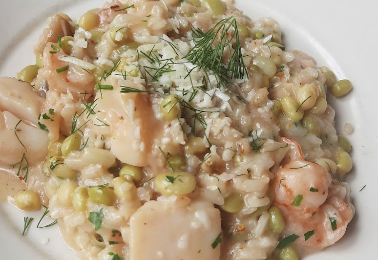 Bottega signature dishes Beef Carpaccio
Risotto
Gulf Shrimp